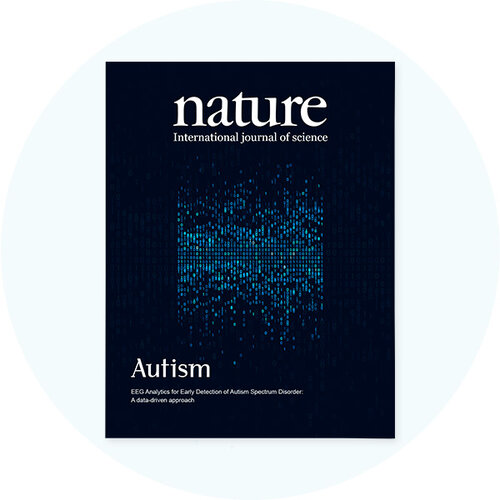 Book cover with the words "nature" and "autism" on a black background