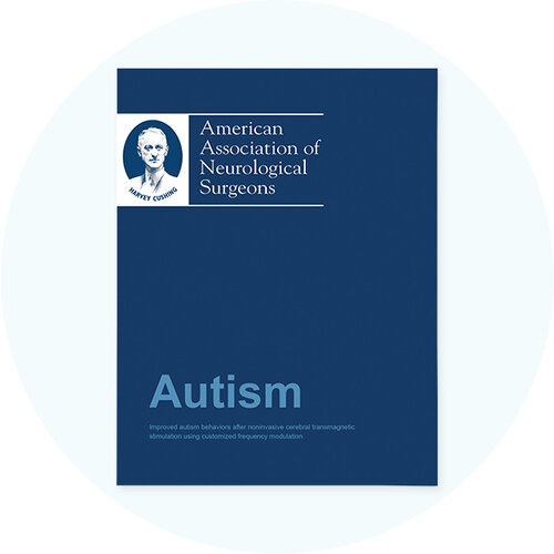연구원 얼굴과 autism 문구가 적힌 파란색 책표지